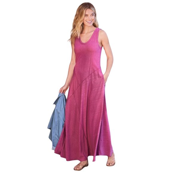 Soft Surroundings Bailey Dress Mauve Pink Maxi Dress l Size 2X - Picture 1 of 9